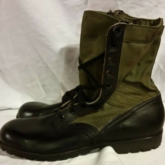 GREEN VIETNAM ERA COMBAT BOOTS 13N SI524 main image 12